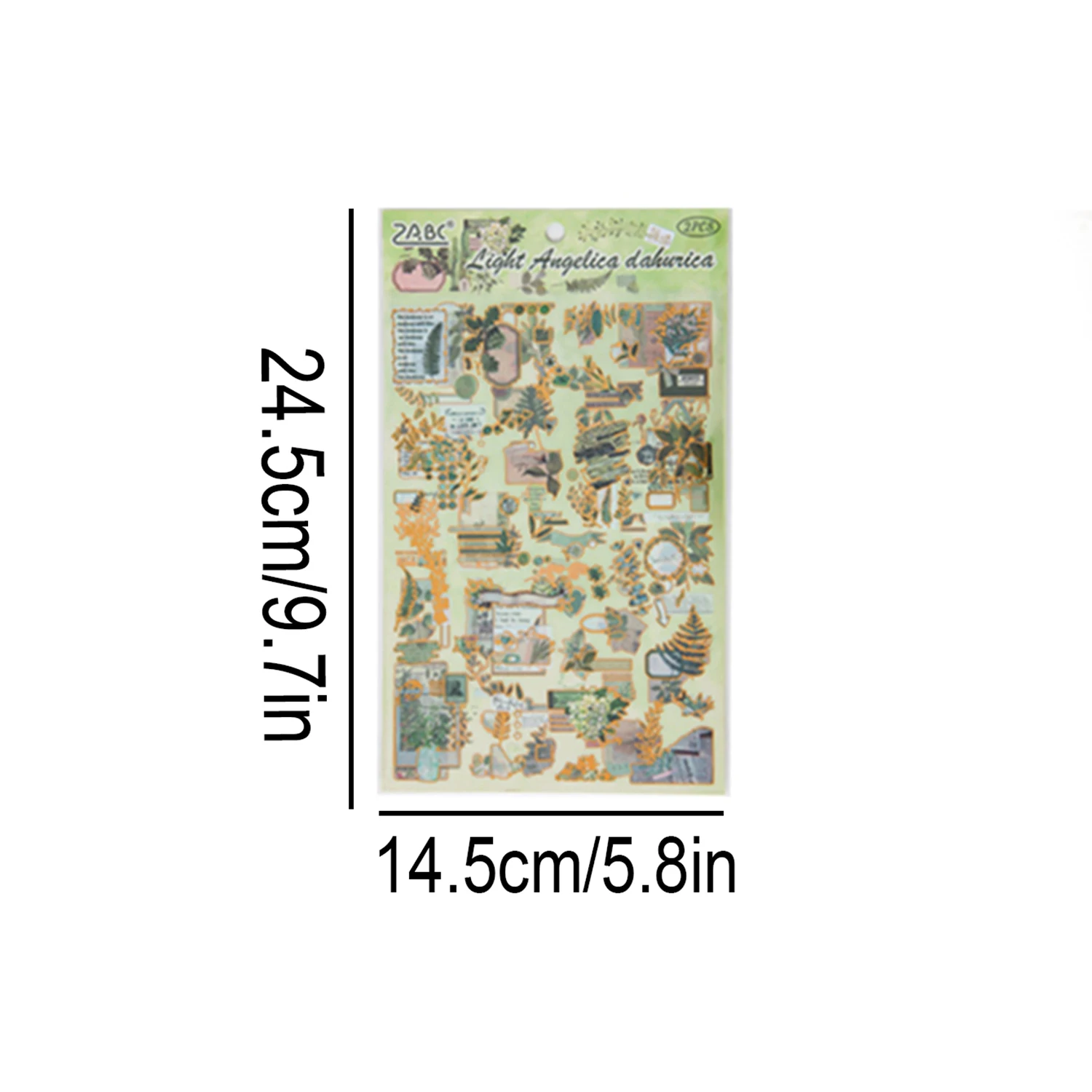 2pcs Beautiful Plant And Flower Pet Stickers,Transparent Waterproof Diy Flower Stickers,Stationery Scrapbook Decorations