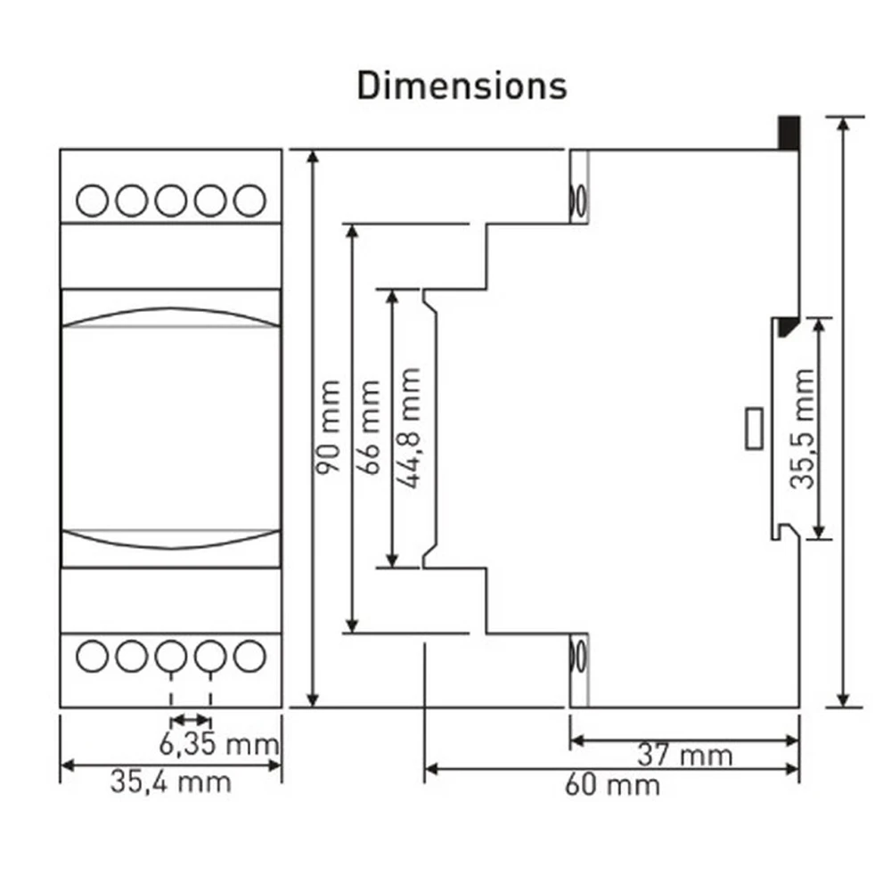 Digital DIN Rail Voltage Current Meter Dual 3-Digit Display with CT Transformer 140-270V AC 50/60Hz 1-63A Voltage Current Meter