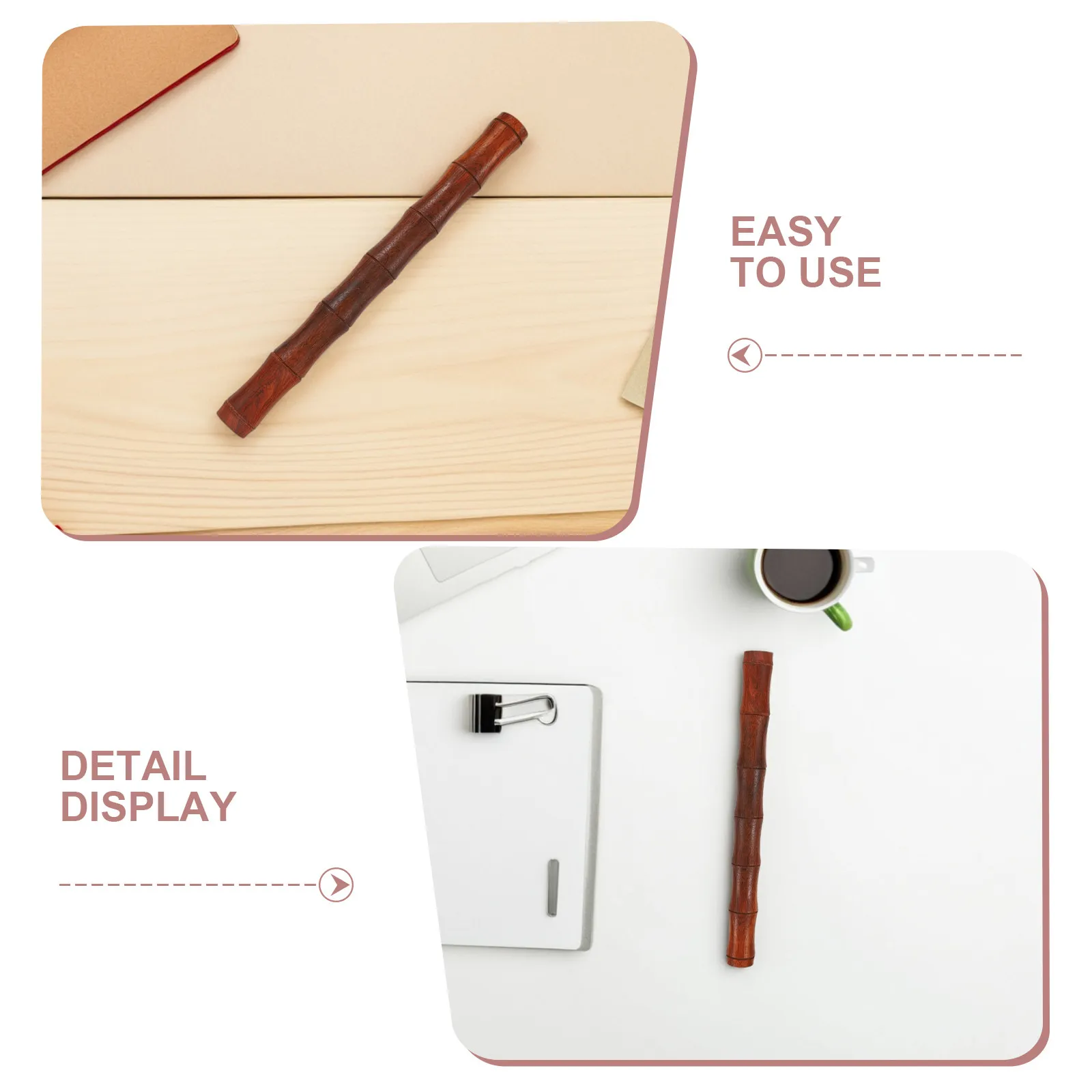 2Pcs Wooden Incense Tube Bamboo Style Incense Stick Holder Portable Storage Case for Yoga Spa Meditation Aromatherapy Home
