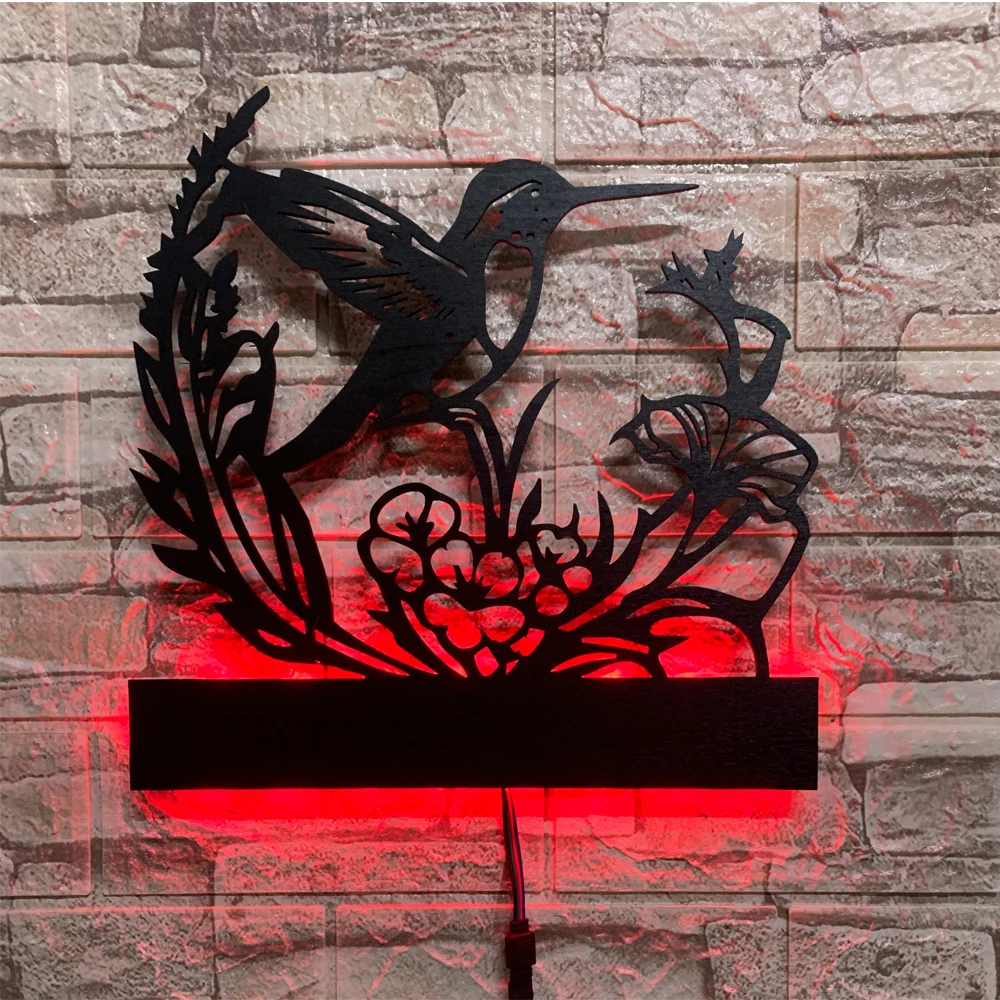 

ZK50 Hot Selling Flower Birds Luminous LED Wall Lamp Bedroom Decoration Atmosphere Light USB Remote Control Night Light