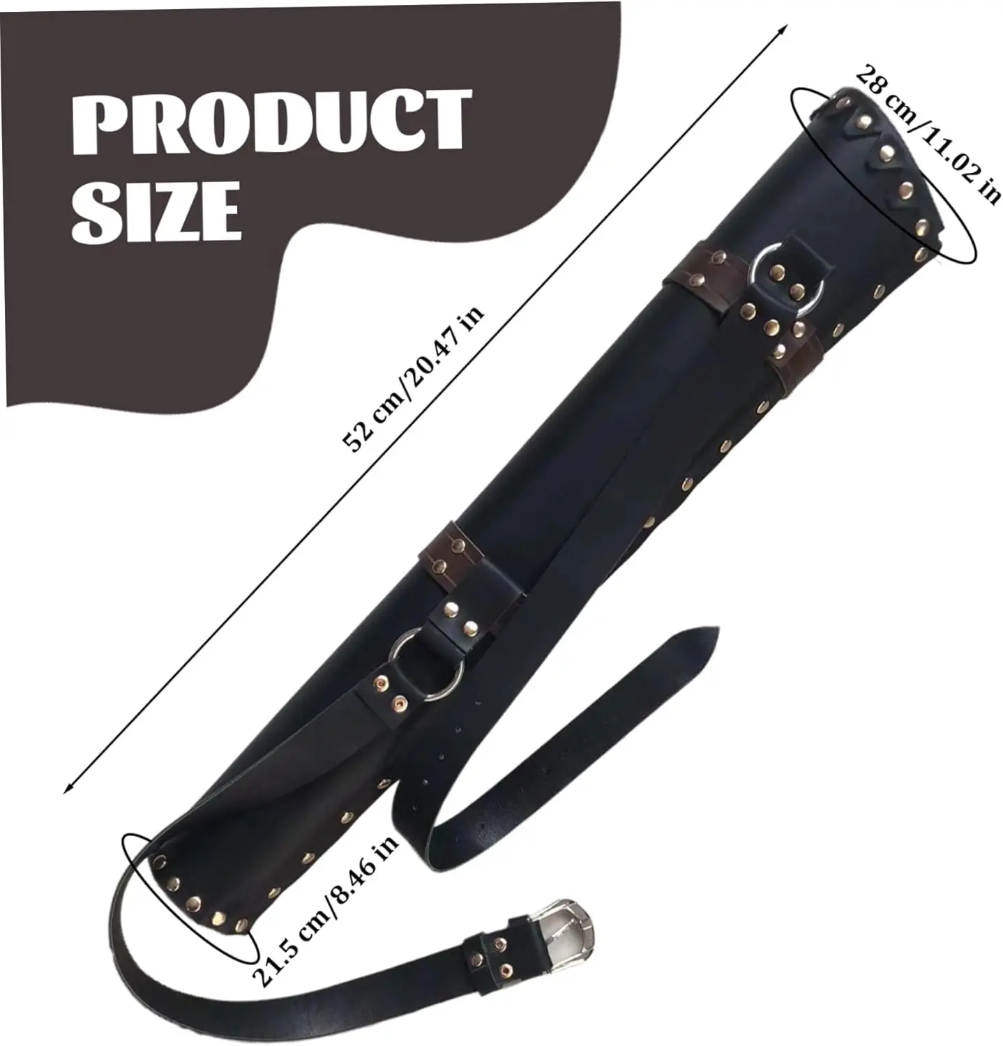 Medieval Viking Arrow Holder Quiver Cosplay Prop Knight Hunter Costume Horseback Nomad Hunting Archery Accessory Case Holster