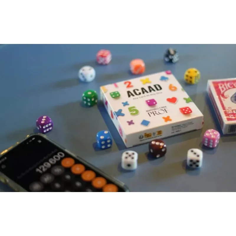 ACAAD Any Card At Any Dice Magic Trick Automatic Prediction Card Transformation Mentalism Mind Reading Prop