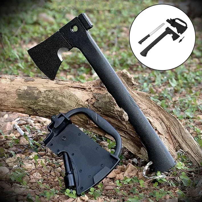 Multifunctional Outdoor Axe Firewood Cutting Axe Outdoor Equipment Battle  Mountain Cutting  Field Lifesaving Whistle