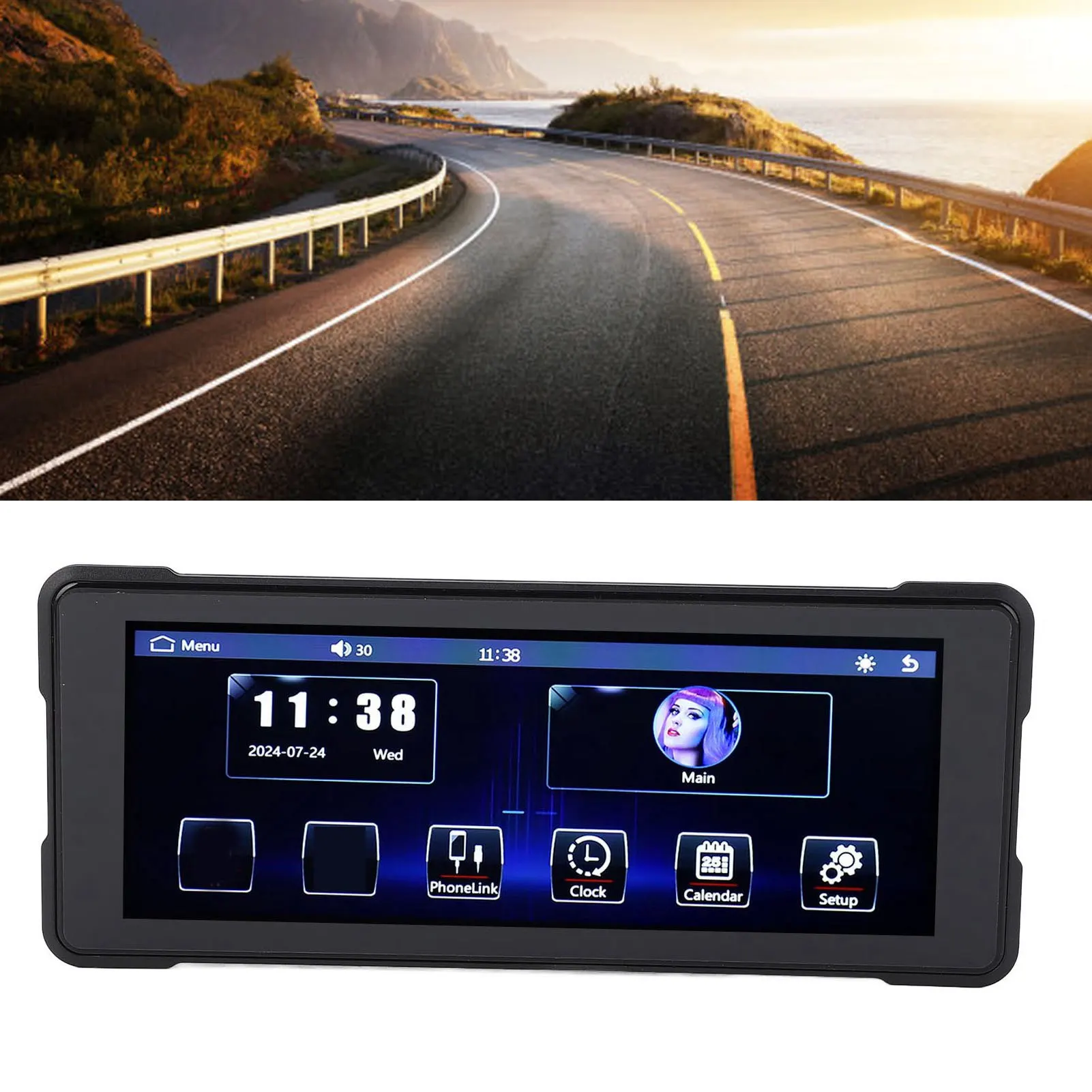 

Motorcycle GPS Navigator Bike GPS Device Real Time Display 7inch Screen High Resolution Anti Theft for Traveling Daily Riding