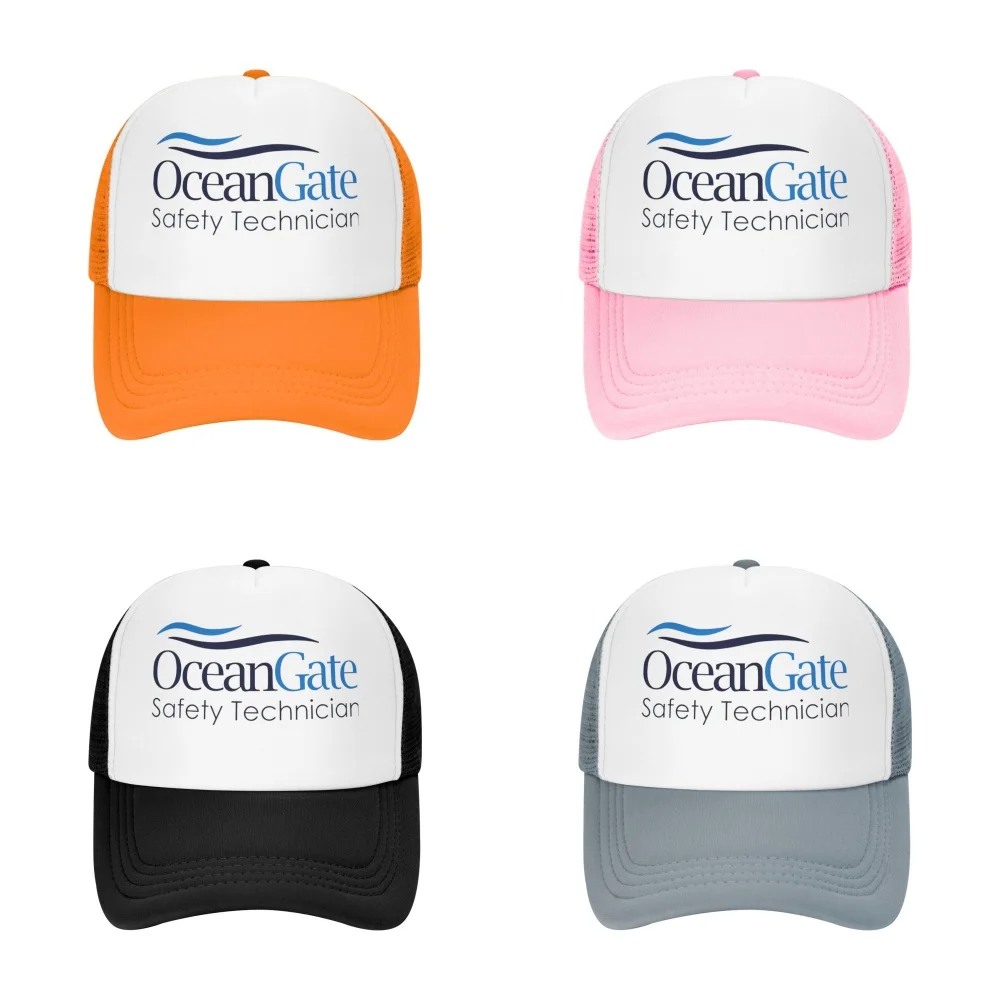 

OceanGate Safety Technician Mesh Hats Men Women Foam Trucker Hats Sports Team Baseball Caps Print Sun Hat Adult Gorros Caps