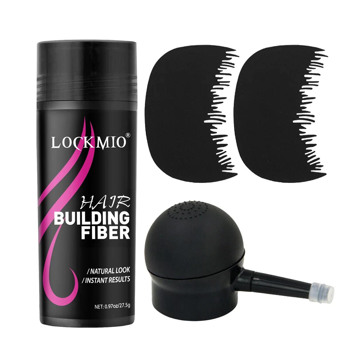 

Women Hair Building Fiber Volumizing Hairline Modification Products Hair Fiber Powder Fiber Applicator for Add Thickness Texture