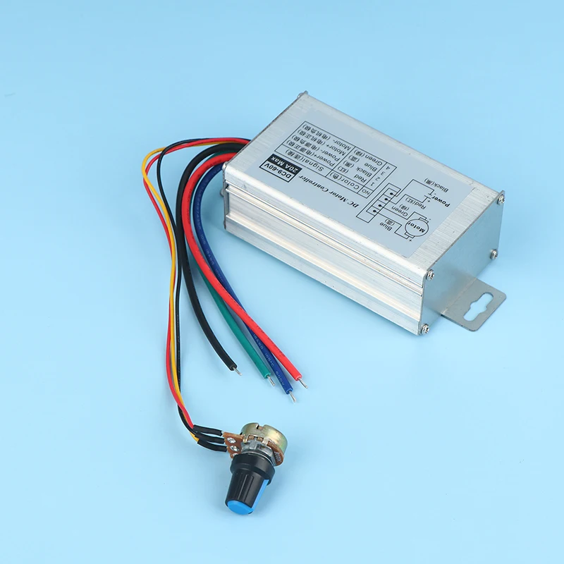 Stepless DC Motor Speed Controller DC 9V-60V 12V 24V 60V 20A Motor Pulse Width Modulator Regulator PWM Speed Regulator