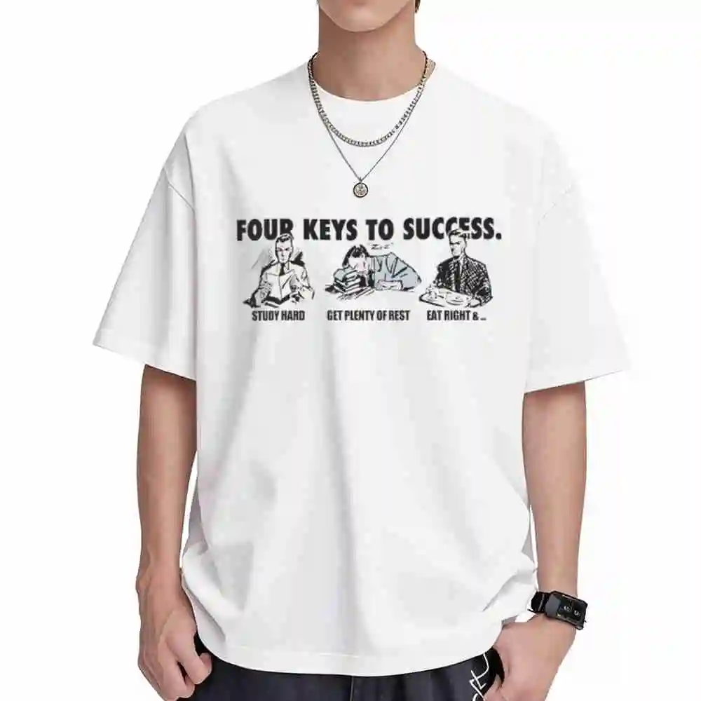 Four Keys To Success Short Sleeve Tee 100% Cotton T-Shirt