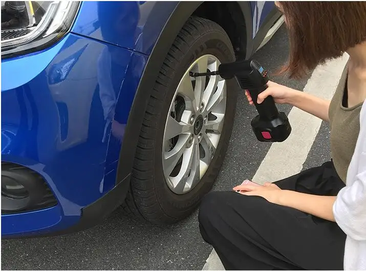 

2026 Wireless Car Tire Inflatable Pump Cordless New Car Air Compressor for Car Emergency Portable Rechargeable Tyre Inflator