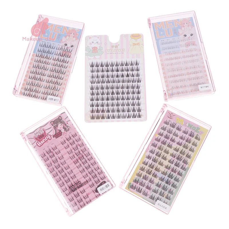 

1pc DIY Clusters false eyelashes Extension Mix Dovetail Individual Lashes Volume Natural Segmented Eyelash Makeup supplies