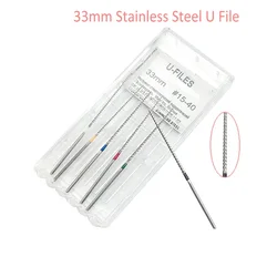 Dental U Root Canal Endodontic Files Stainless Steel 33mm Ultrasonic File Autoclavable Dentistry Materials