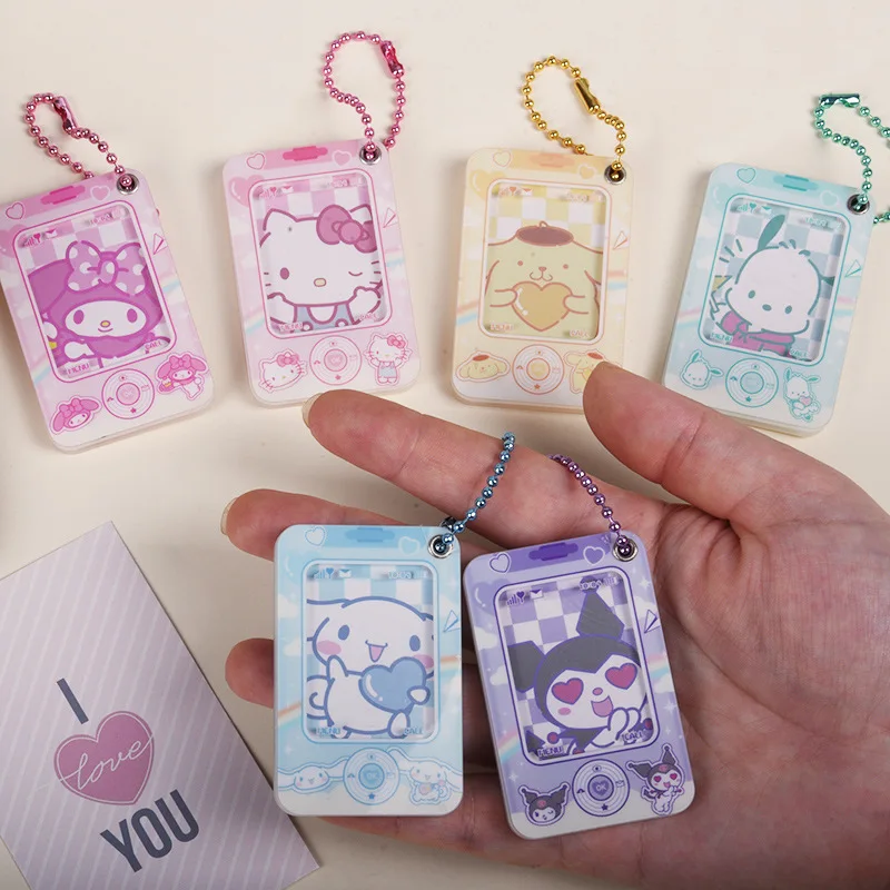 

INS Sanrio Kuromi Pochacco Photo Storage Pendant Idol Aidou Star Certificate Photo Pendant Keychain Album Pendant