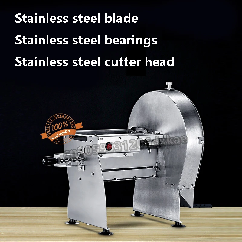 Fatiador de carne elétrico multifuncional cozinha doméstica aço inoxidável semi-automático batata limão abóbora pão slicer220v/110v