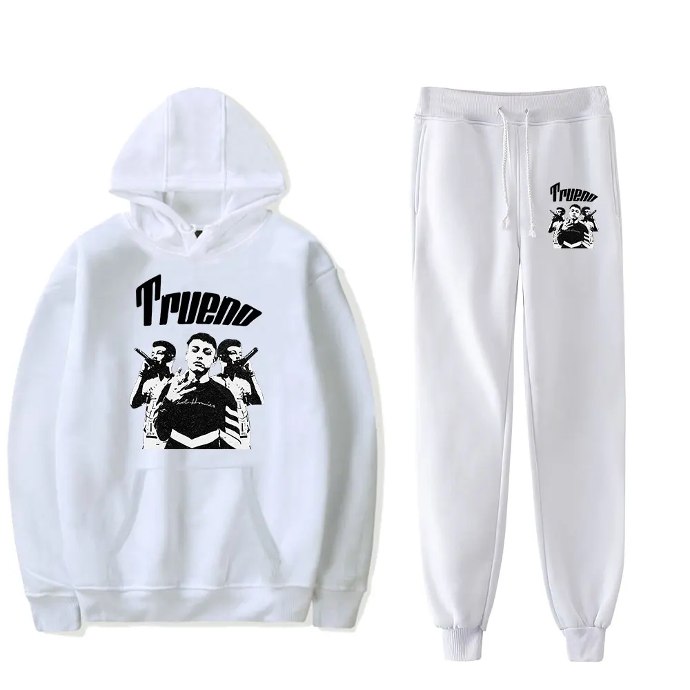 Trueno Rapper Vintage 90s PULLOVER Fashion Merch Hoodies Set Men Women Hoodies Pants Two-Piece Pullover Sports