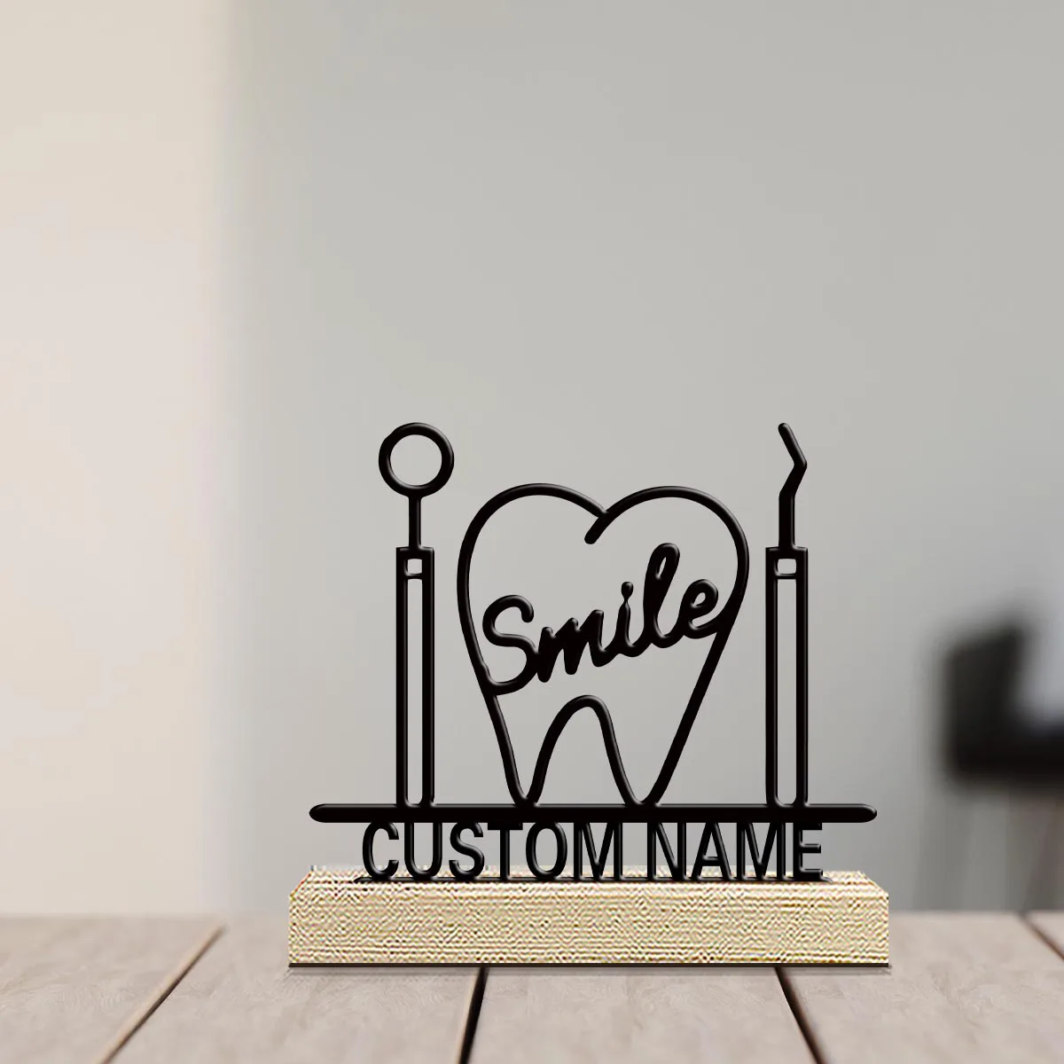 1pc Fun Personalized Custom Dentist Metal Statues Suitable for Dentists Medical Staff Desktop Decorative Arts Office Decoration