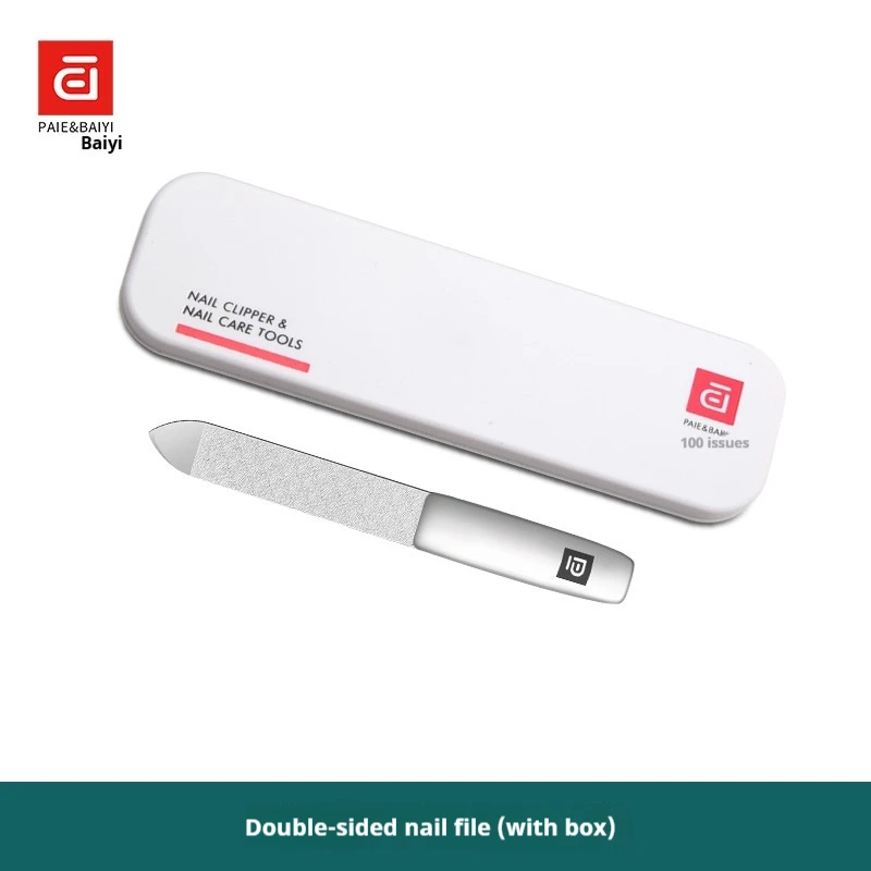 Lime à ongles et polisseuse robustes en acier inoxydable, outil de mise en forme des ongles réutilisable pour ongles naturels/artificiels, cadeaux adaptés aux voyages