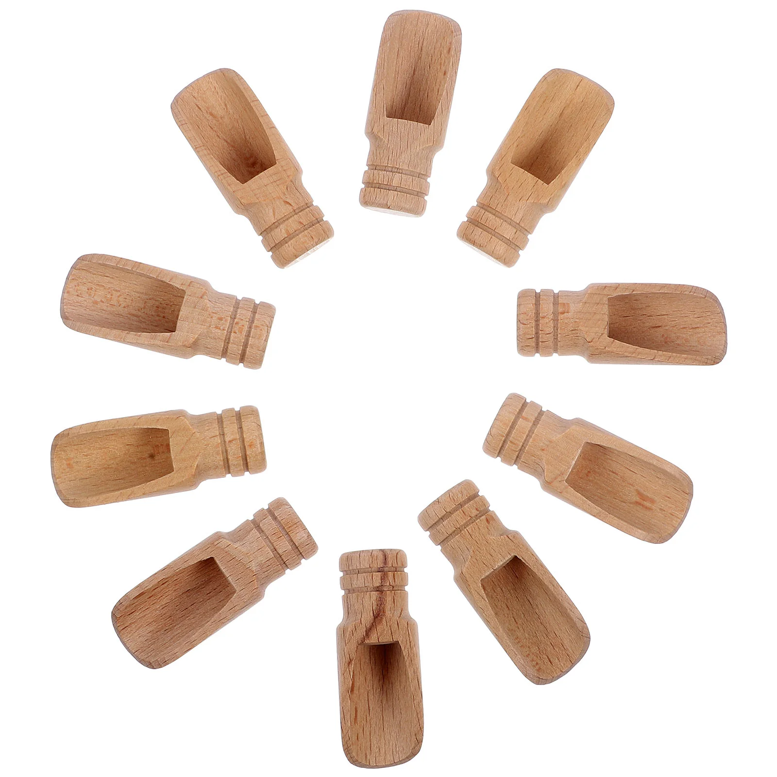 

10 Pcs Salt Wooden Measuring Mini Scoop Tiny Spoons Milk