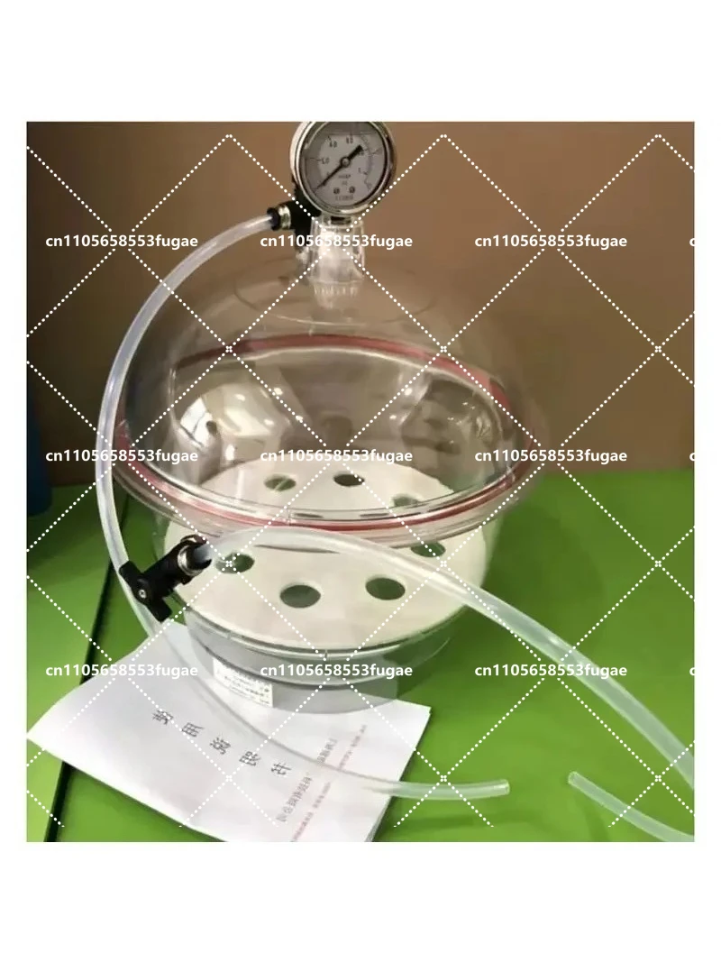 PC150-2 Polycarbonate Plastic Vacuum Dryer 150MM Double Valve Pressure Gauge Lab Scientific Research Drying Kettle