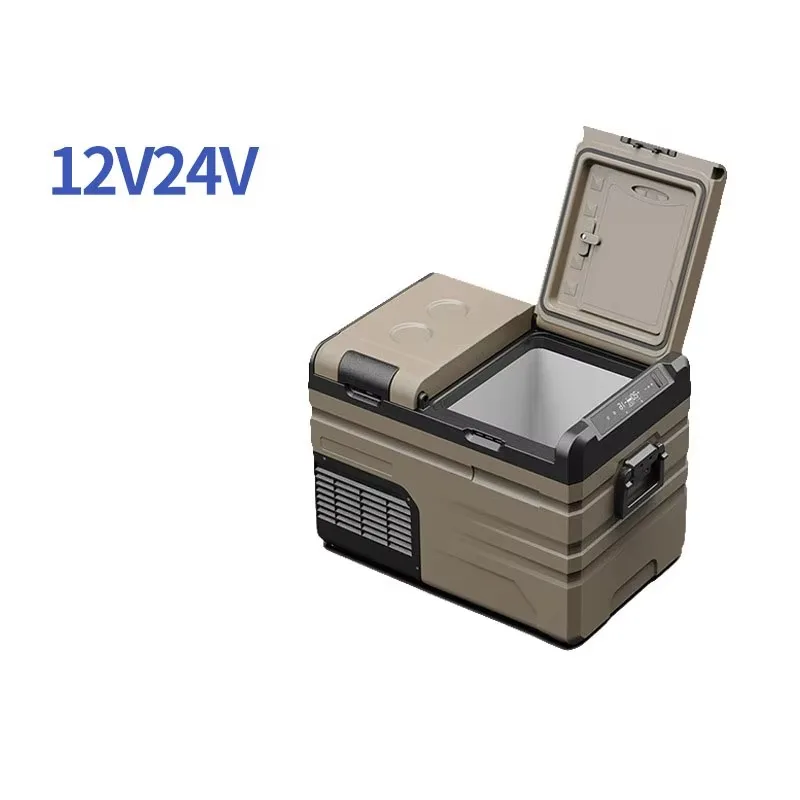 12V Portable Car Electric Wheels and Handle Refrigerator Car Fridges Camping Fridge Freezer Truck Refrigerator Cooler Box