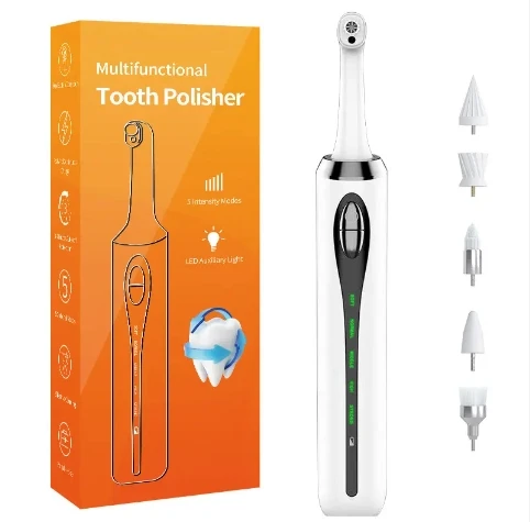 Portable Electric Tooth Calculus Remover Stain Tartar Eraser Polisher Handheld den tal Therapy Accessory