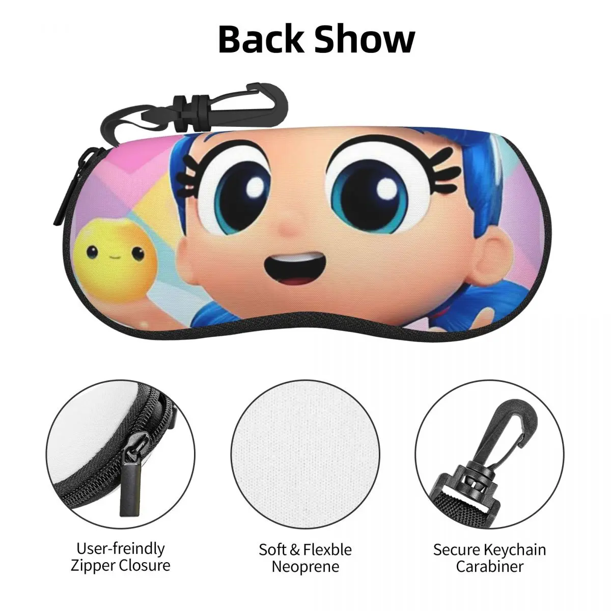 حقيبة نظارات من True And The Rainbow Kingdom Shell صندوق نظارات شمسية محمول للنساء والرجال حقيبة نظارات ناعمة