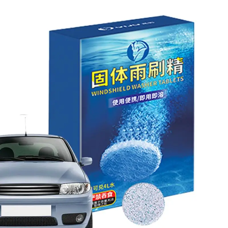 

8pcs Solid Cleaner Antifreeze Car Windscreen Cleaner Effervescent Tablet Auto Wiper Glass Solid Cleaning Concentrated Detergent