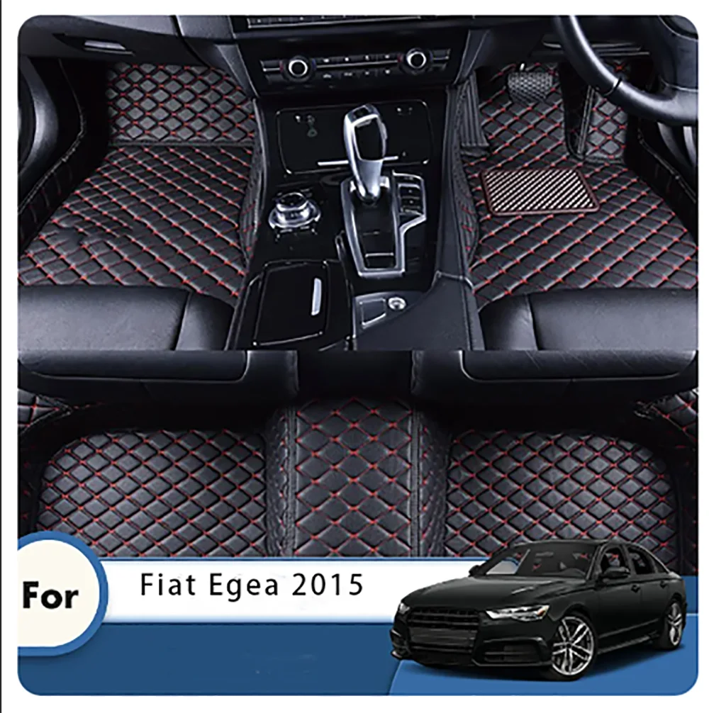 Foot Pads Carpets Custom Car Floor Mats For Fiat Egea 2015 manuel vites Styling Interiors Accessories Leather Rugs