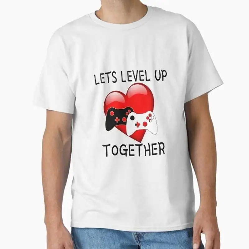 

Футболка Let's Level Up Together на День святого Валентина 202, сделанная в США, размер S 2XL