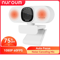 NUROUM V15-AF  2K Full HD Webcam with AI Noise Suppression Microphone Camera Plug-and-Play For Computer Laptop