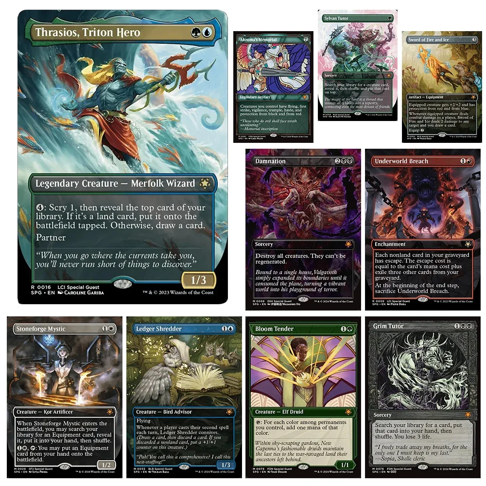 

DIY Magic the Gatherings Storms домашний Stoneforge Mystic Sword of Fire and lce Сильван Репетитор Настольная игра игрушка Любимые карты