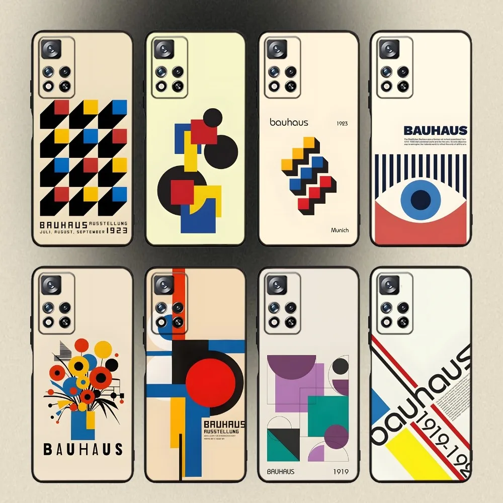

Geometric Bauhaus Art Phone Case For Samsung Galaxy A20,A21s,A22,A31,A32,A52,A53,A72,73,A80,A91 Soft Black Cover