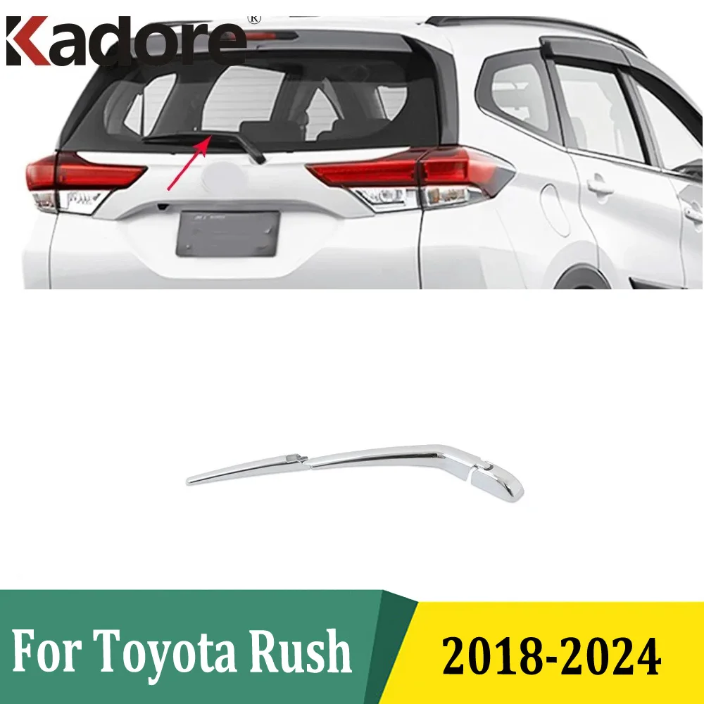 

For Toyota Rush 2018-2020 2021 2022 2023 2024 Chrome Tail Wiper Strip Rear Window Wipers Cover Trims Exterior Accessories