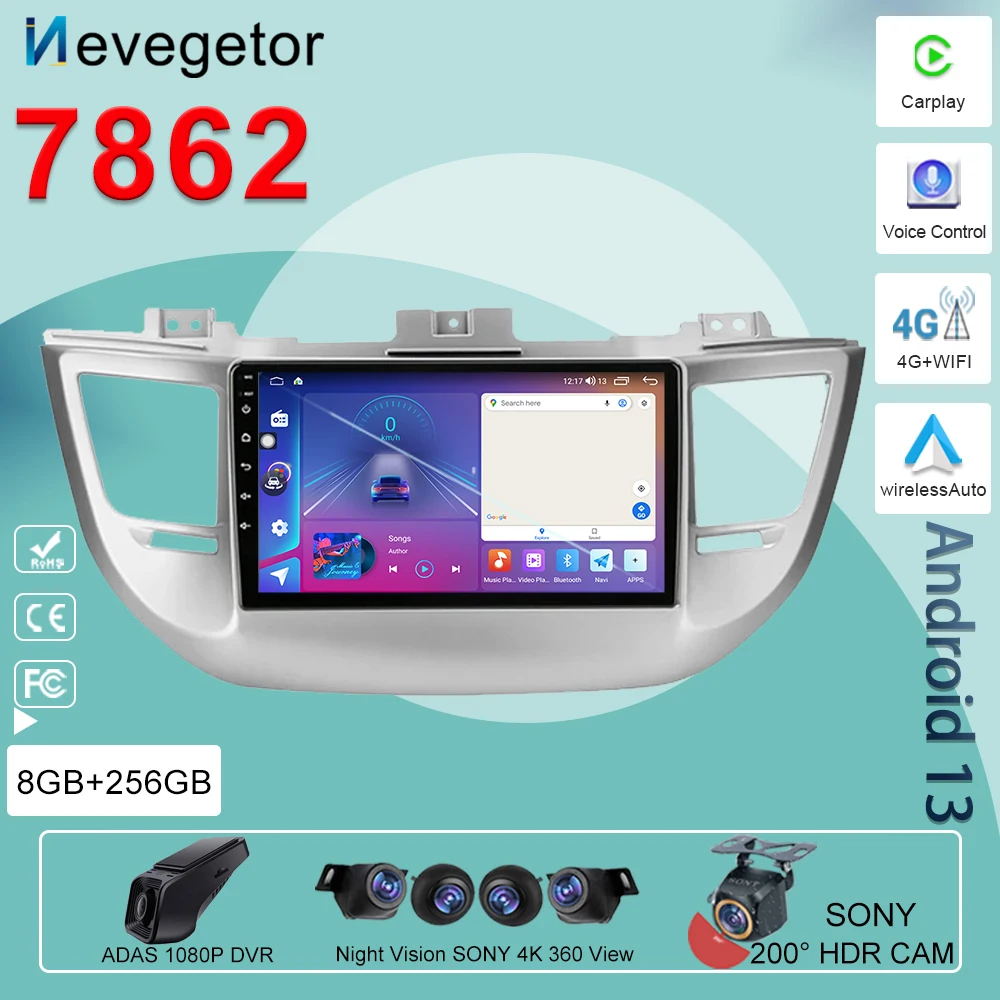 

Car Auto For Hyundai Tucson 3 2015 - 2018 Android Radio GPS Navigation Multimedia Stereo Player Monitor Screen WIFI No 2din DVD