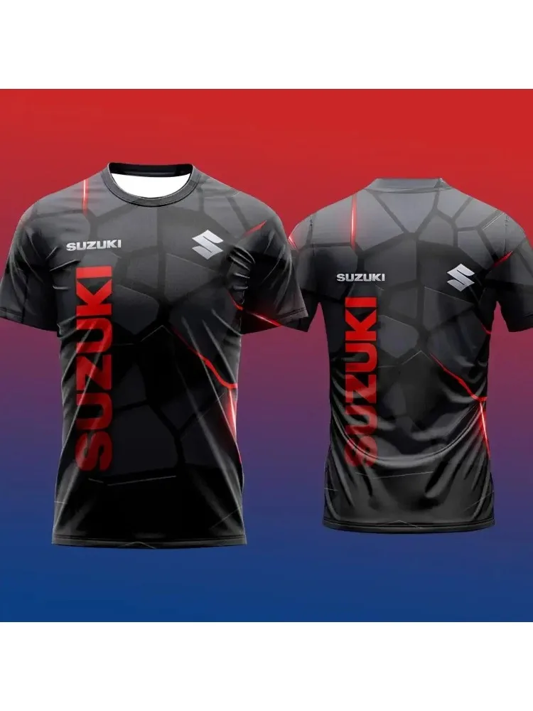 Suzuki Bestverkochte trendy 3D-print heren T-shirt zomer dagelijks buitensport fitness sneldrogend ademend casual korte mouw - afbeelding 2