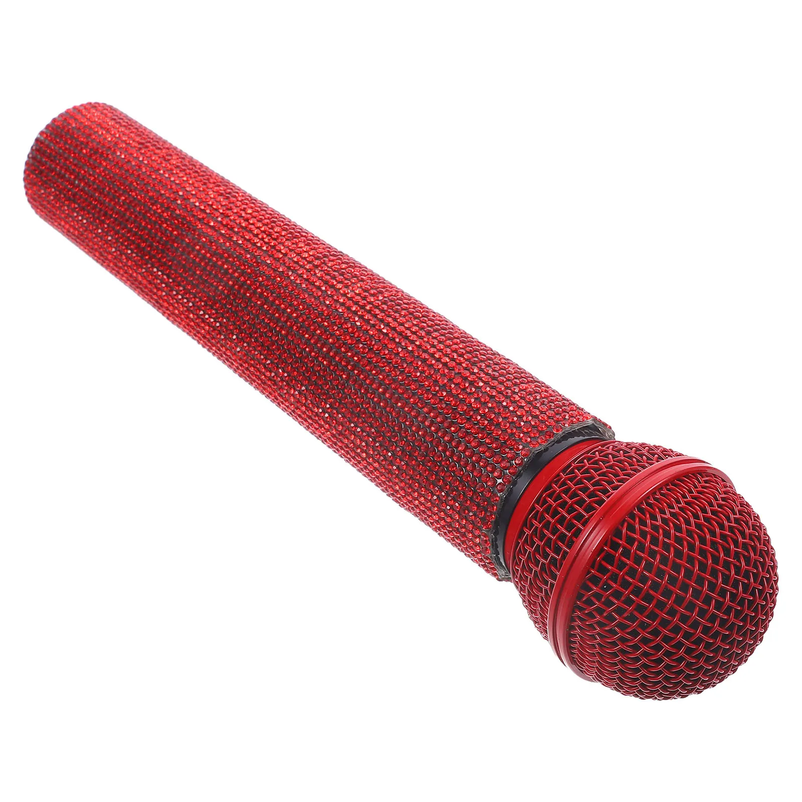 

Studded Alloy Fake Microphone Prop Kids Stage Performance Party Role Play Pretend Play Toddler Mic Simulated Handheld Microphone