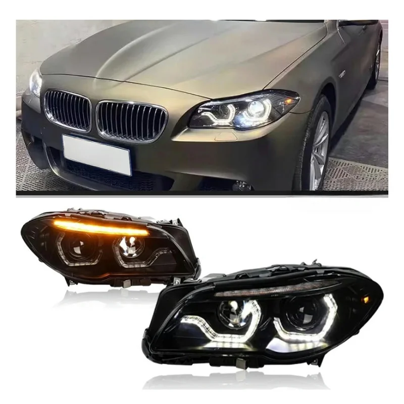 

Обновленные фары F10 для BMW 5 серии 2011-2013 (F18, F10) с LED-проекторами, поворотниками, DRL и AFS, в стиле Ikon