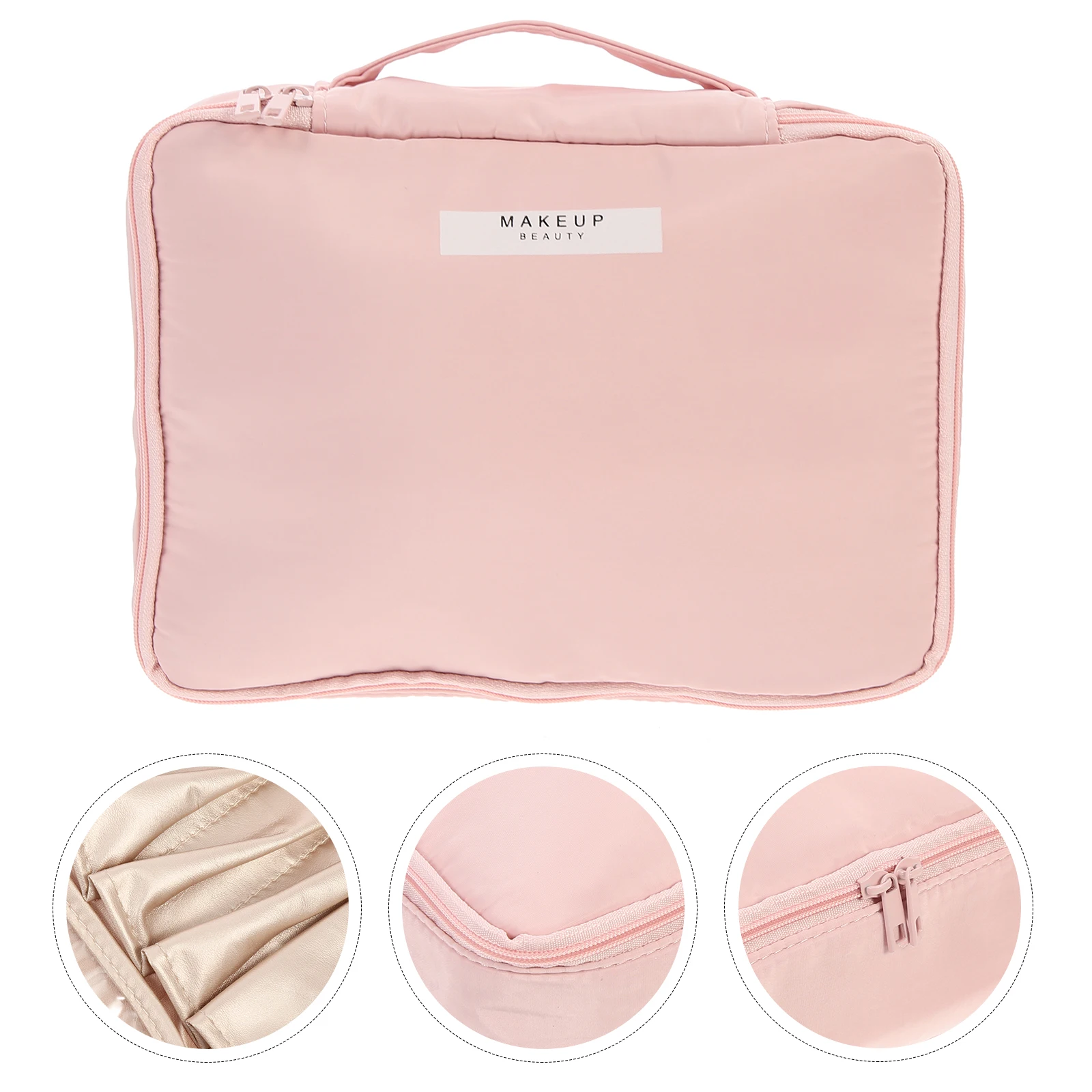 

1 set Waterproof Bag Large Makeup Travel Organizer Zipper Durable Portable Skincare Pouch For Daily Use Weekend Leisure