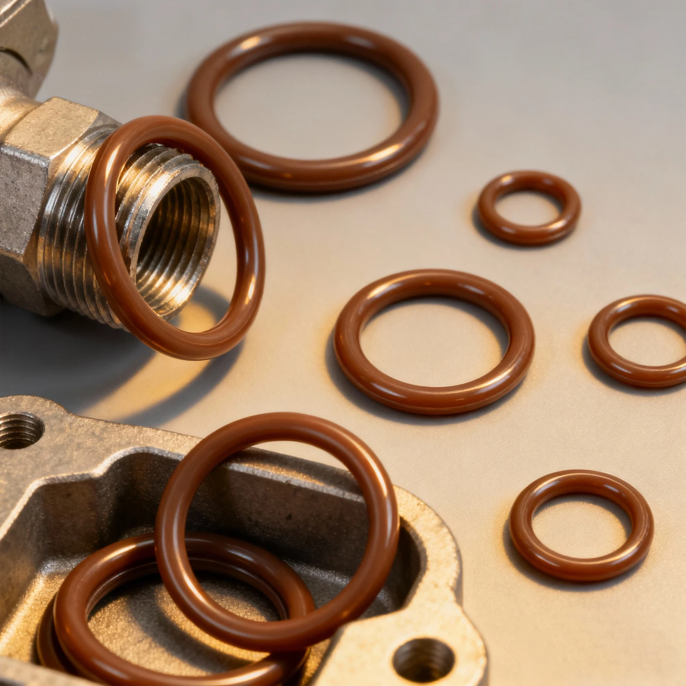 FKM CS1.5/1.9/2/2.4/2.5/3/3.1/3.5mm OD31-90mm Brown Fluororubber O-ring Sealing Gasket Waterproof Heat-resistant Valve FPM Seal