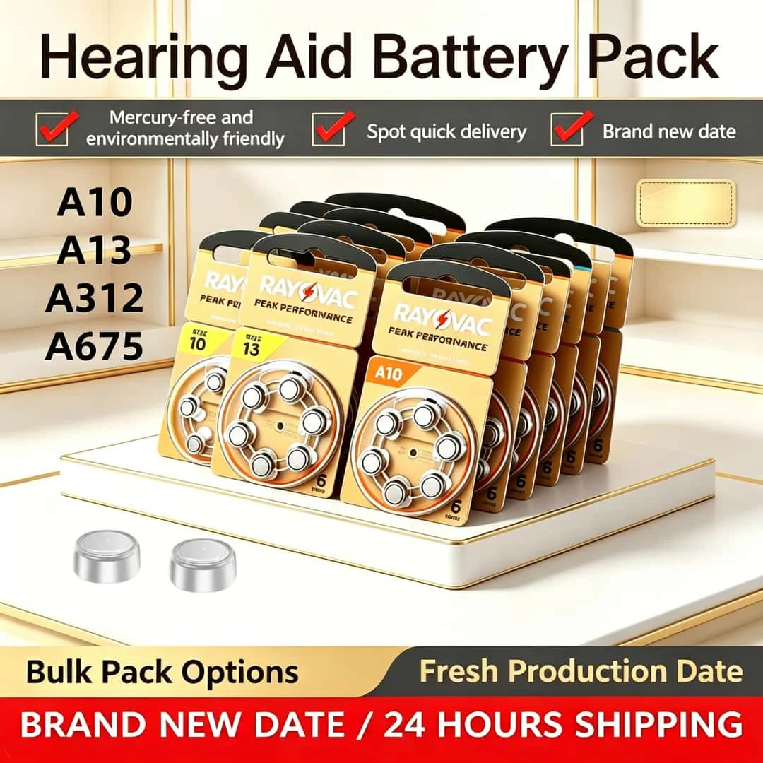 60PCS Hearing Aids Battery PEAK Battery For Hearing Aid 312 13 Size 10 675 Zinc Air Audifonos Long Lasting Massager Tools