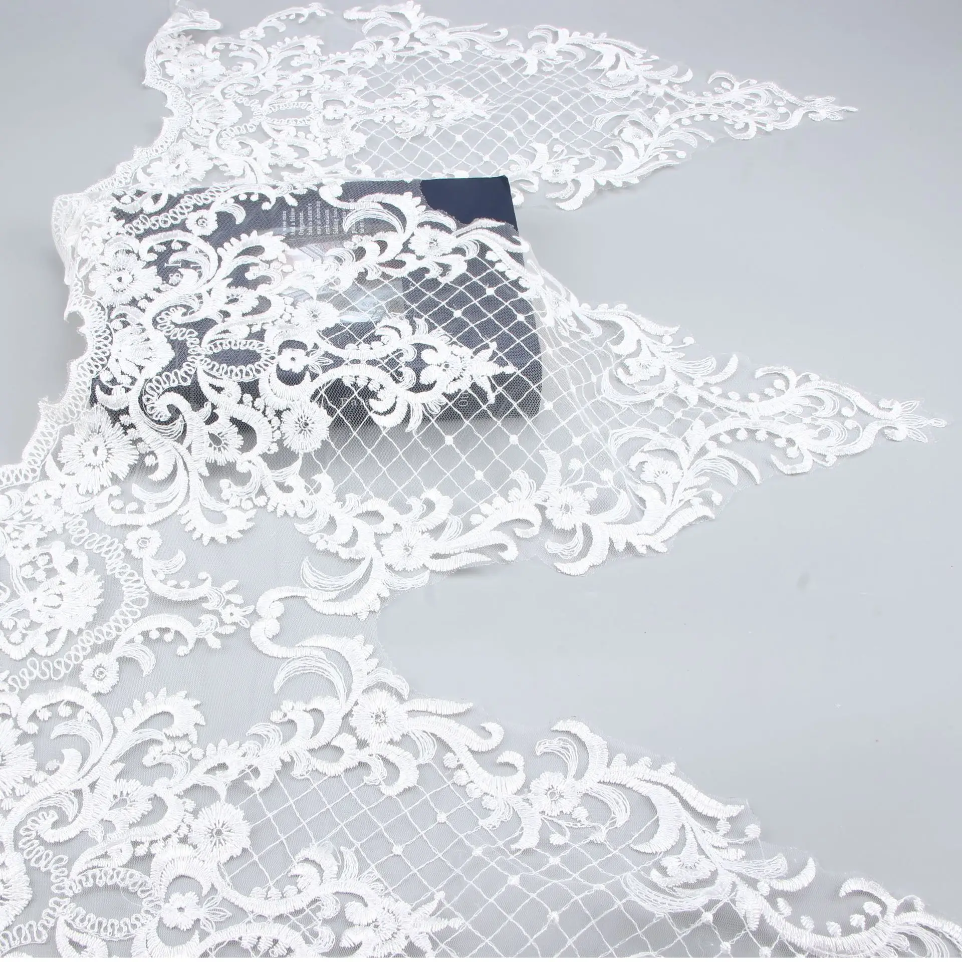 

Black and White Large Flower Width 55CM Clothing Dress Lace Lolita Embroidery Lace Trim