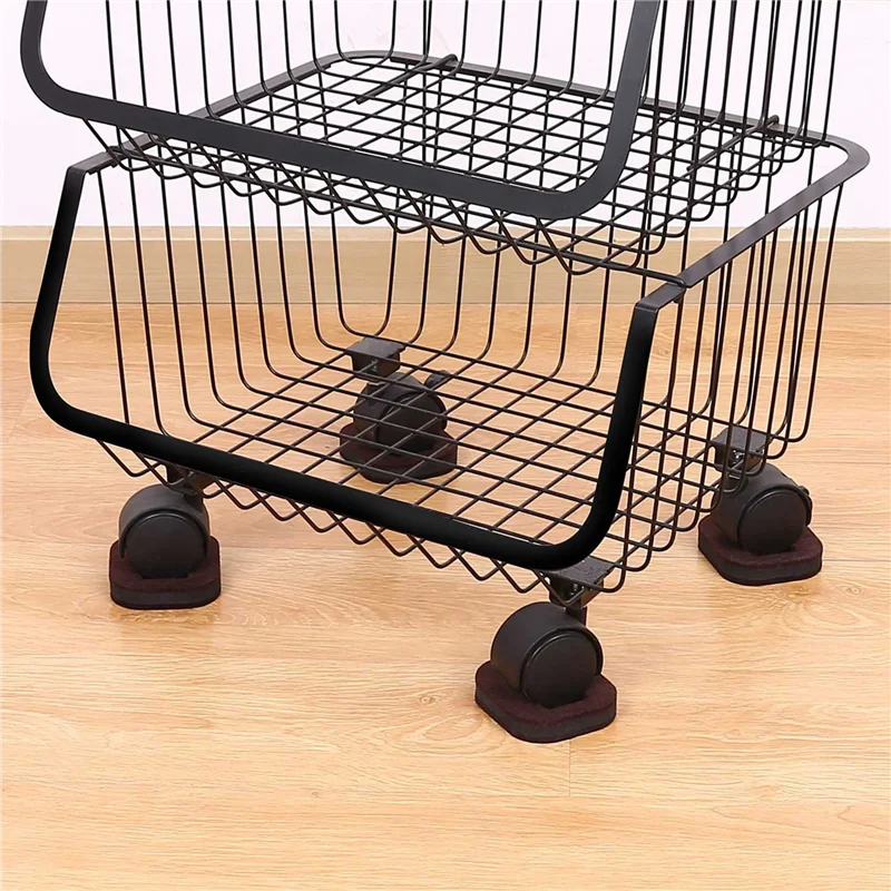 10 stuks meubelwielstopper bedstopper zwenkwielbeker geschikt voor alle soorten meubels op wielen (bruin)