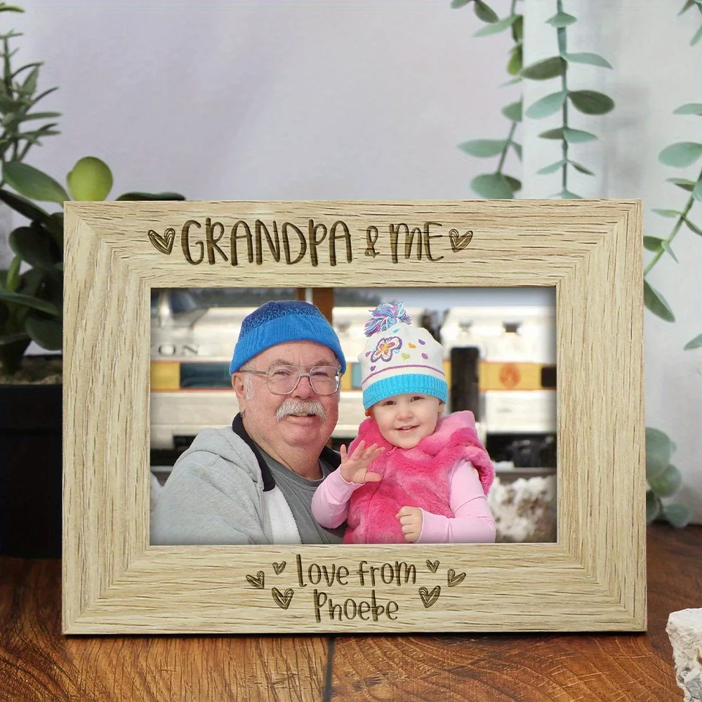 تخصيص إطار الصورة الجد وأنا هدية الجد شخصية | هدية عيد الميلاد للجد قم بتحميل صورتك لتخصيص الصورة f #2