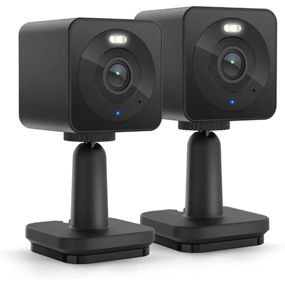 

1080p Wi-Fi Smart Security Camera with Color Night Vision, Motion Detection, 2-Way Audio, Works with Alexa, 2-Pack, Easy Setup