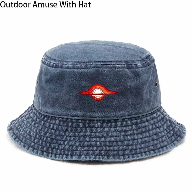 Streetwear for SATURN Bucket Hat - Orange-Red for SATURN Pattern, Winter/Summer Outdoor Suitable for Daily Outings, Events, Grad view 4