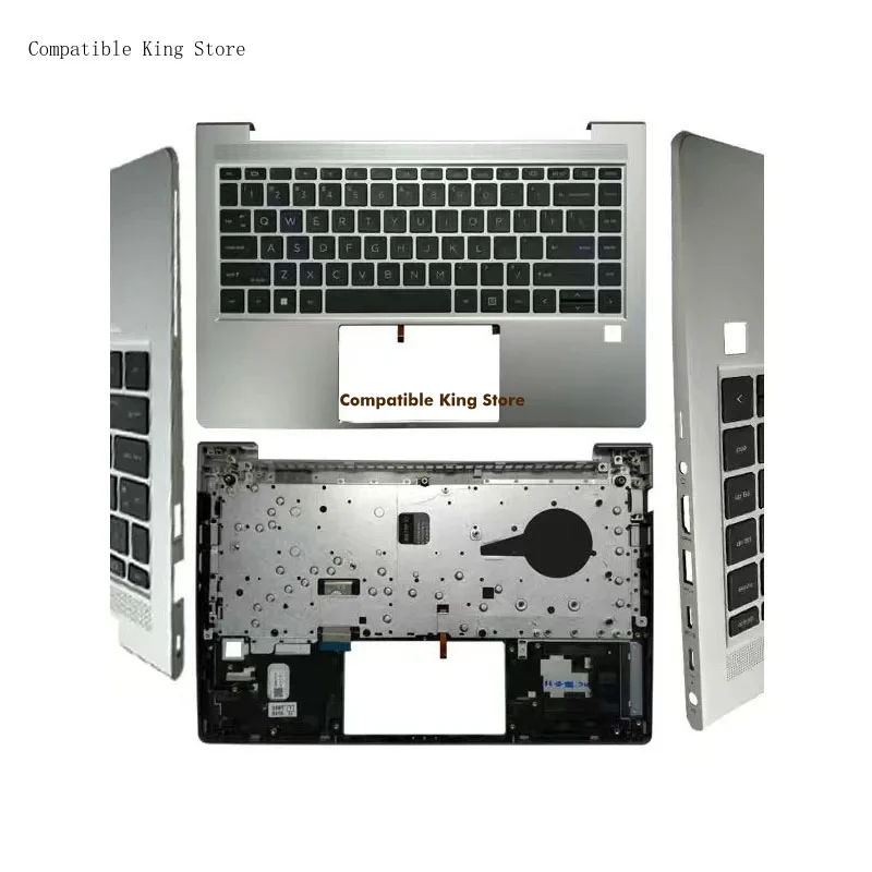 D Laptop Palmrest Upper Case with US Backlit Keyboard N45428-001 For HP Elitebook 640 G10