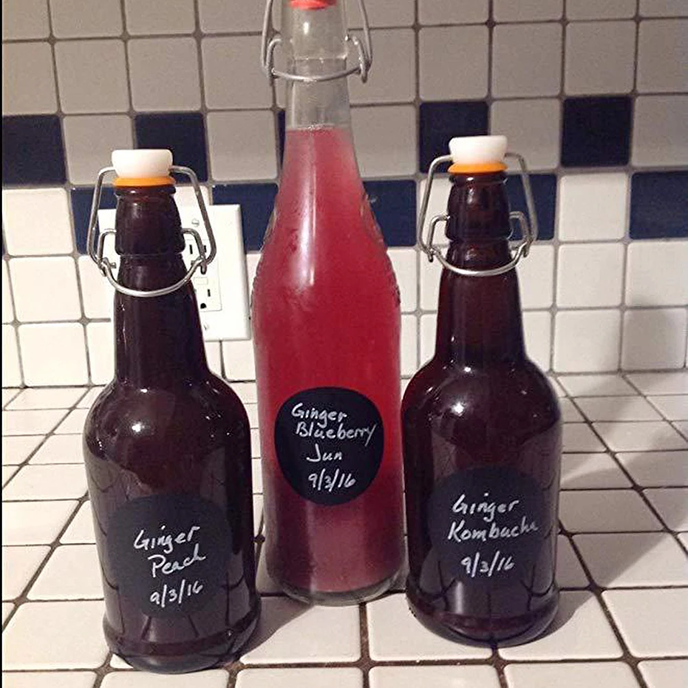 

2 Rolls Black PVC Chalkboard Sticker Labels for Home Office Kitchen Bottles Cans Household Chalkboard Labels