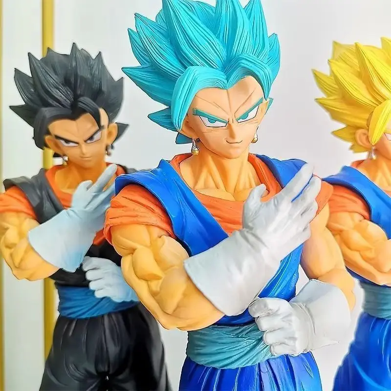 

Super Size 33cm Dragon Ball Beijit Action Figure Super Saiyan Blue King Beijit Fusion Warrior Handmade Collectible Toy