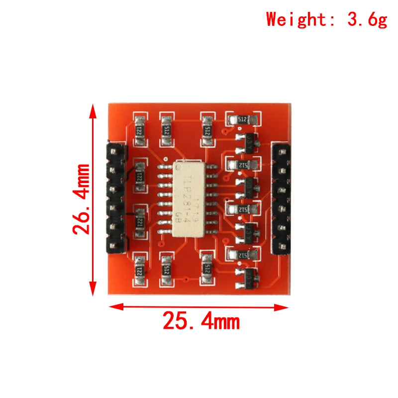 TLP281 4 CH 4-Channel Opto-isolator IC Module For Arduino Expansion Board High And Low Level Optocoupler Isolation 4 Channel