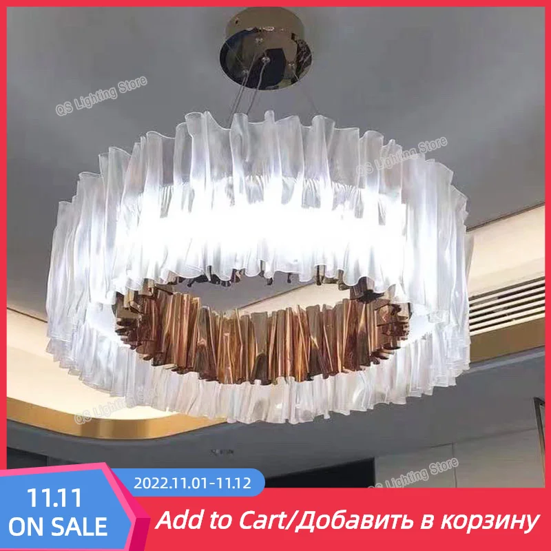 

Round Chandelier Modern Luxury Hanging Lights Fixture Decor For Home Kitchen Living Dining Room Bedroom Decoration Ceiling Lamps