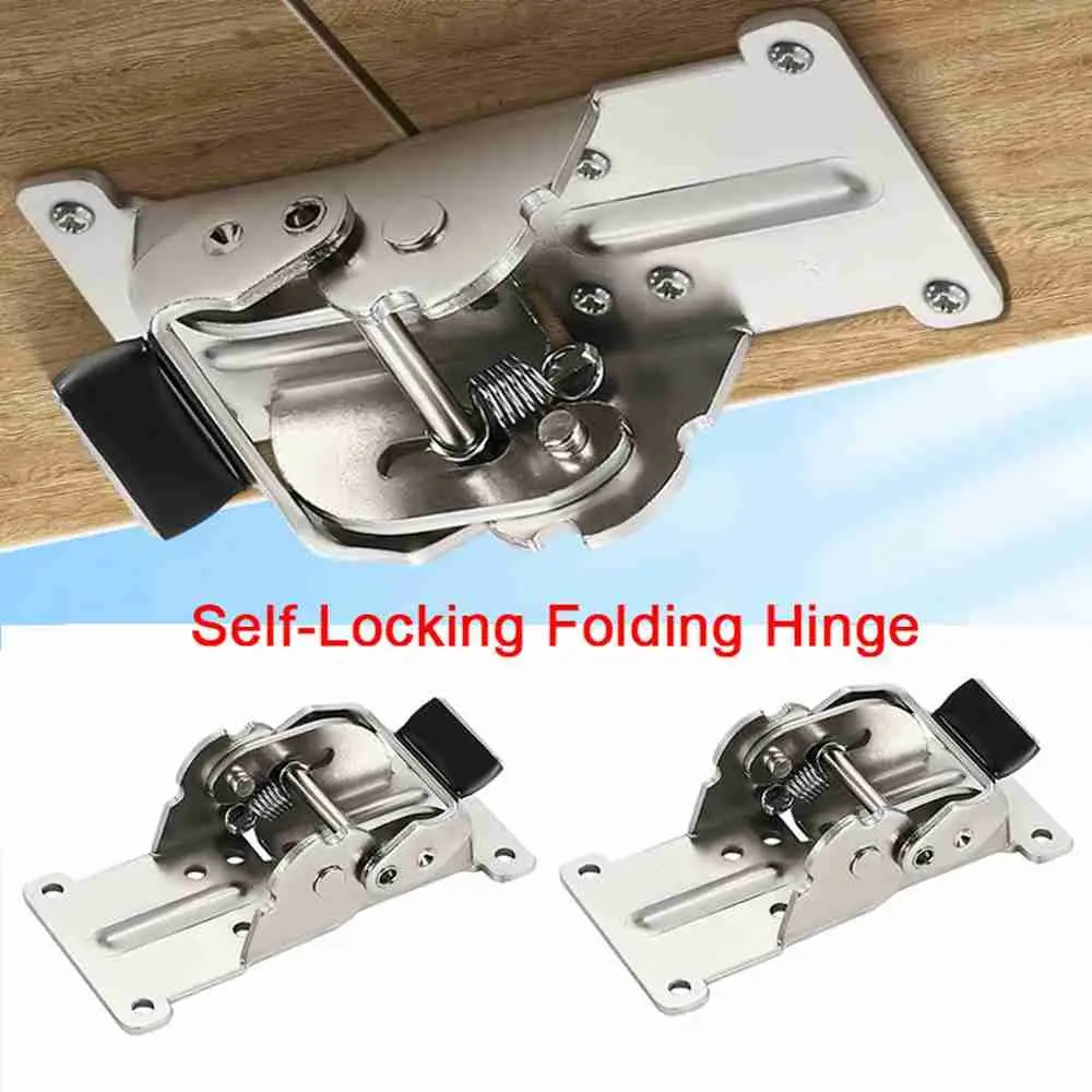 90/180 Degree Self-Locking Folding Hinge Table Legs Chair Extension Foldable Self Locking Fold Feet Hinges Hardware